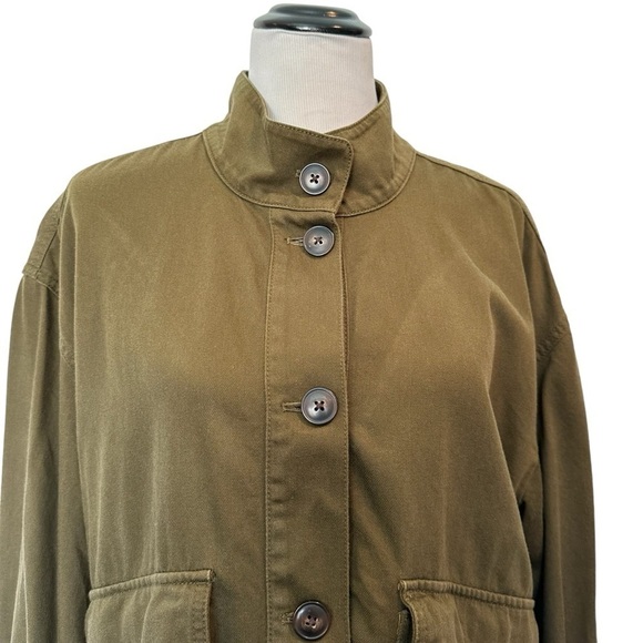 Madewell olive army green crop jacket in size large in excellent condition. - Picture 4 of 13